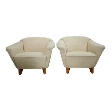 Pair scandinavian armchairs