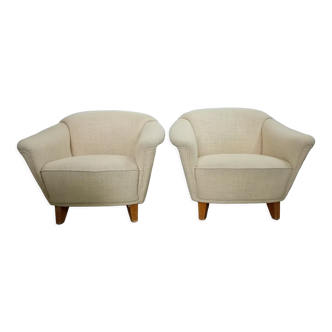 Pair scandinavian armchairs