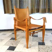 Safari chair in leather by Wilhelm Kienzle for Wohnbedarf, Switzerland 1950