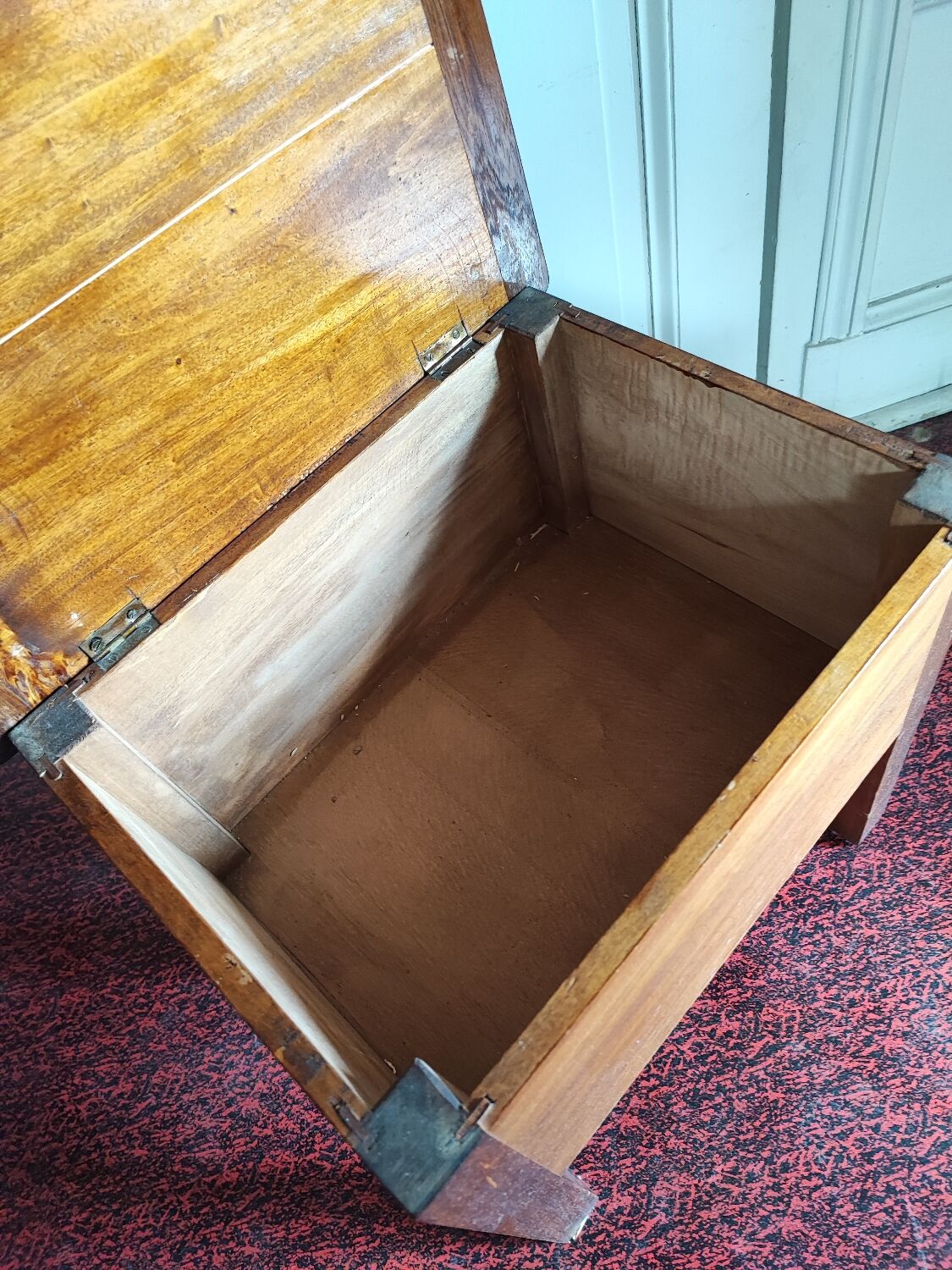 Wooden storage stool