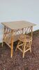 Bureau en rotin avec tabouret vintage- 1950s