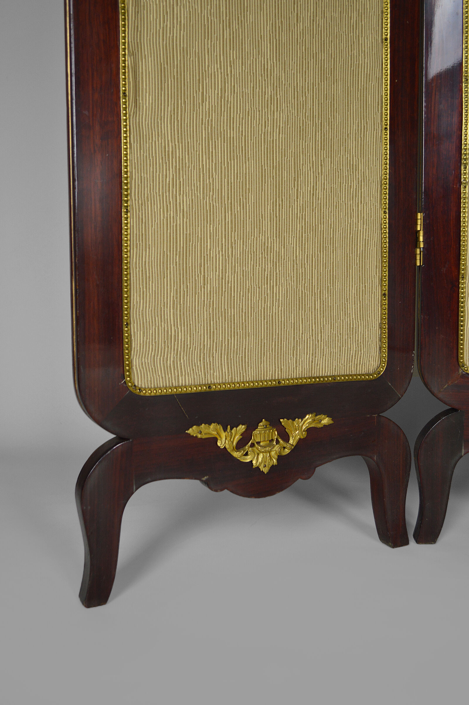 Neoclassical inlaid mahogany screen