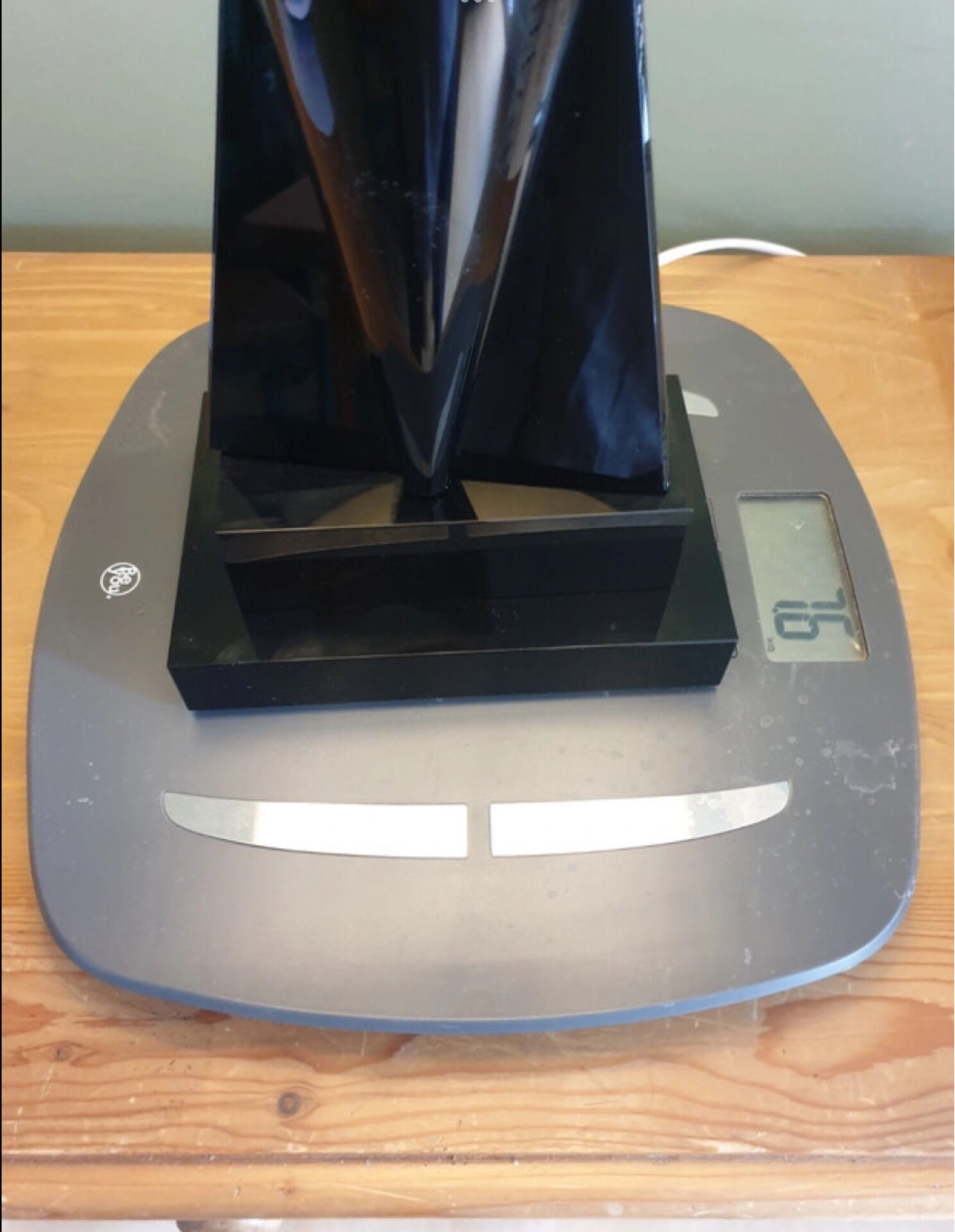 Lampe en cristal taillé noir – 64 cm – 7,6 kg