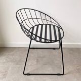 Vintage wire metal stool / chair