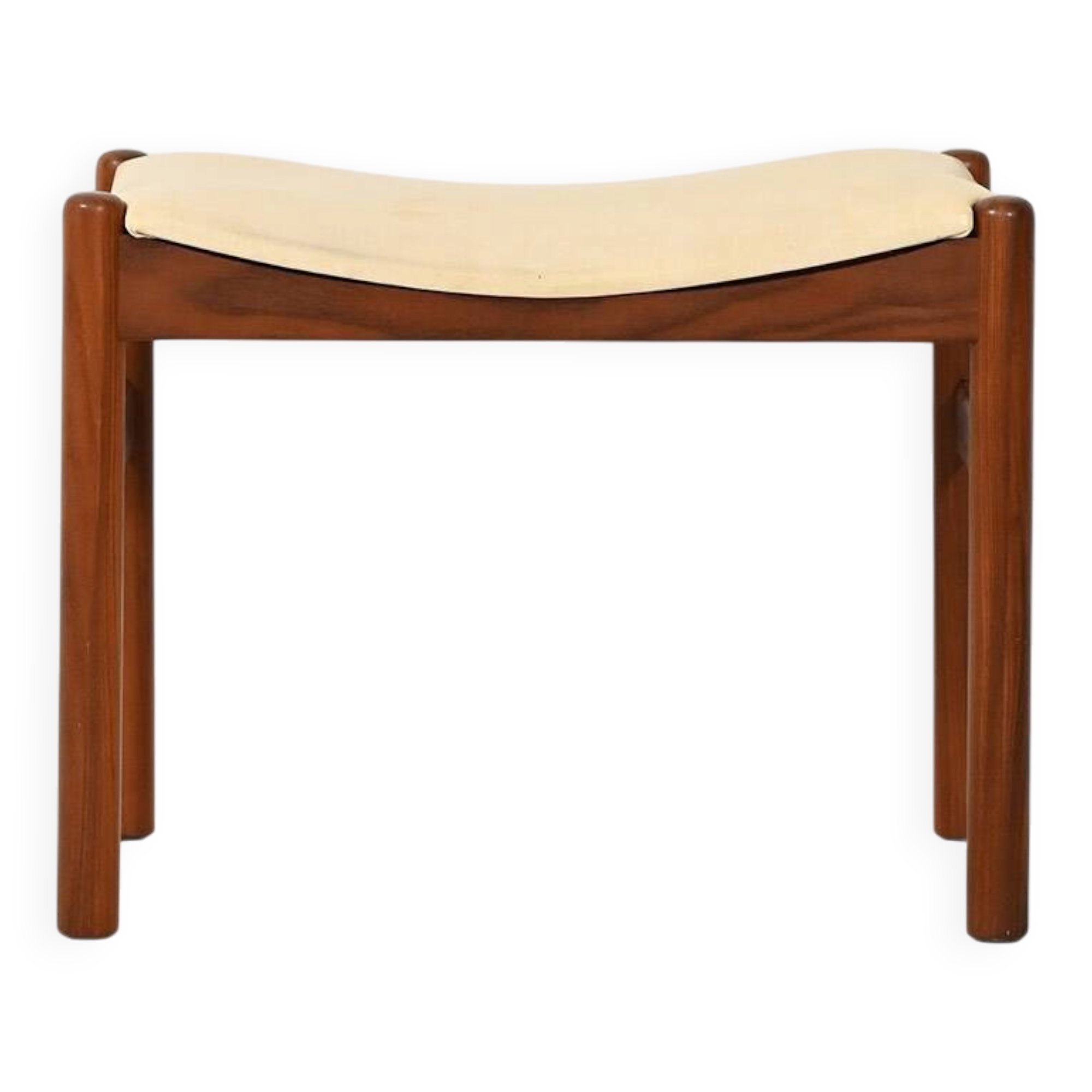 Norwegian teak footstool, 1950s–60s