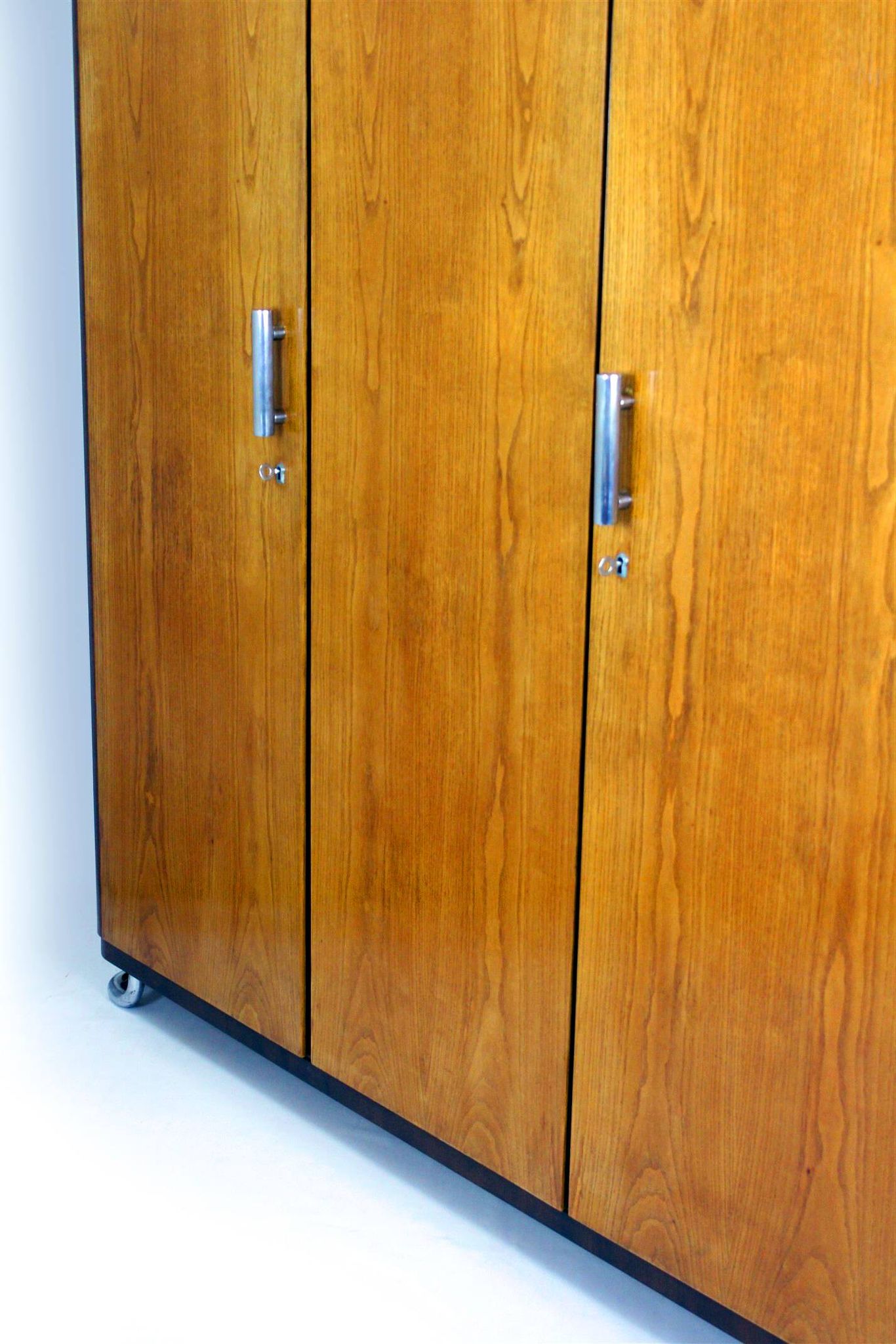 Vintage Bauhaus Chromed Tubular Steel Wardrobe by Hynek Gottwald, 1930s