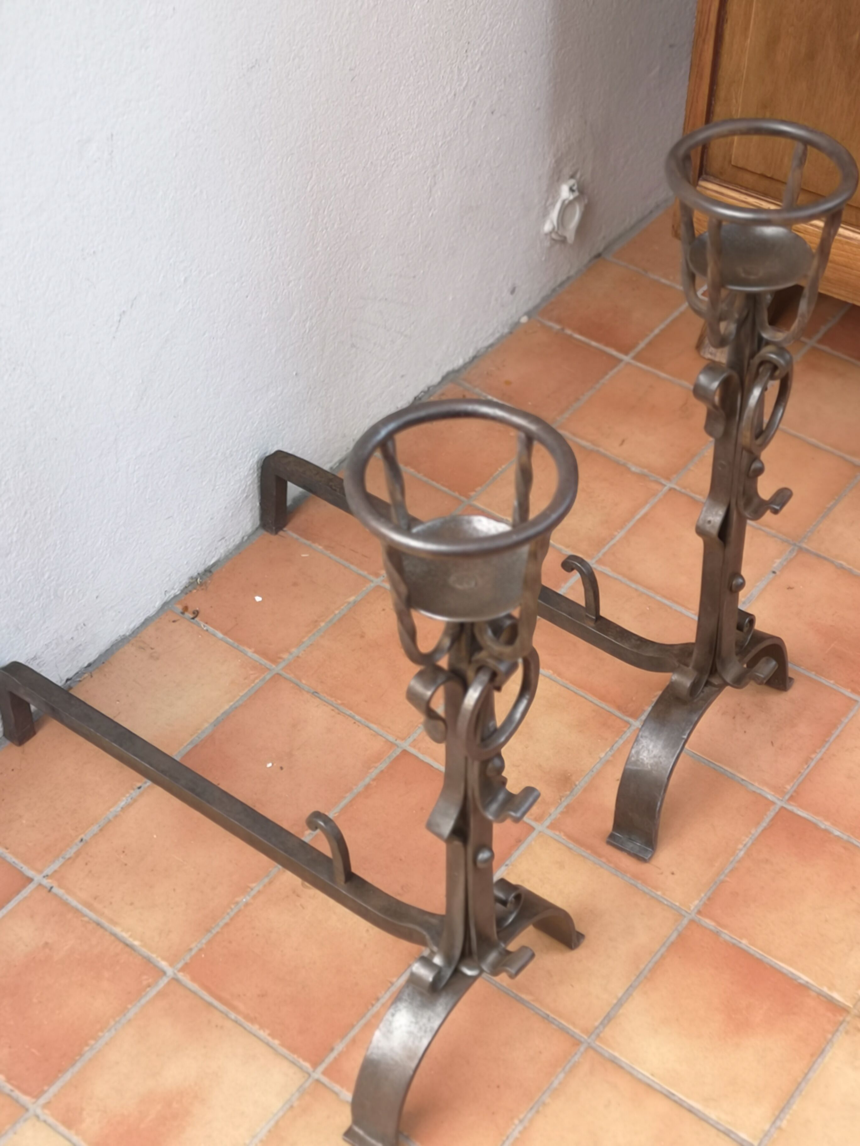 Pair of wrought iron channels