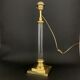 House the dolphin, lamp foot in plexiglass and gold metal design 1970