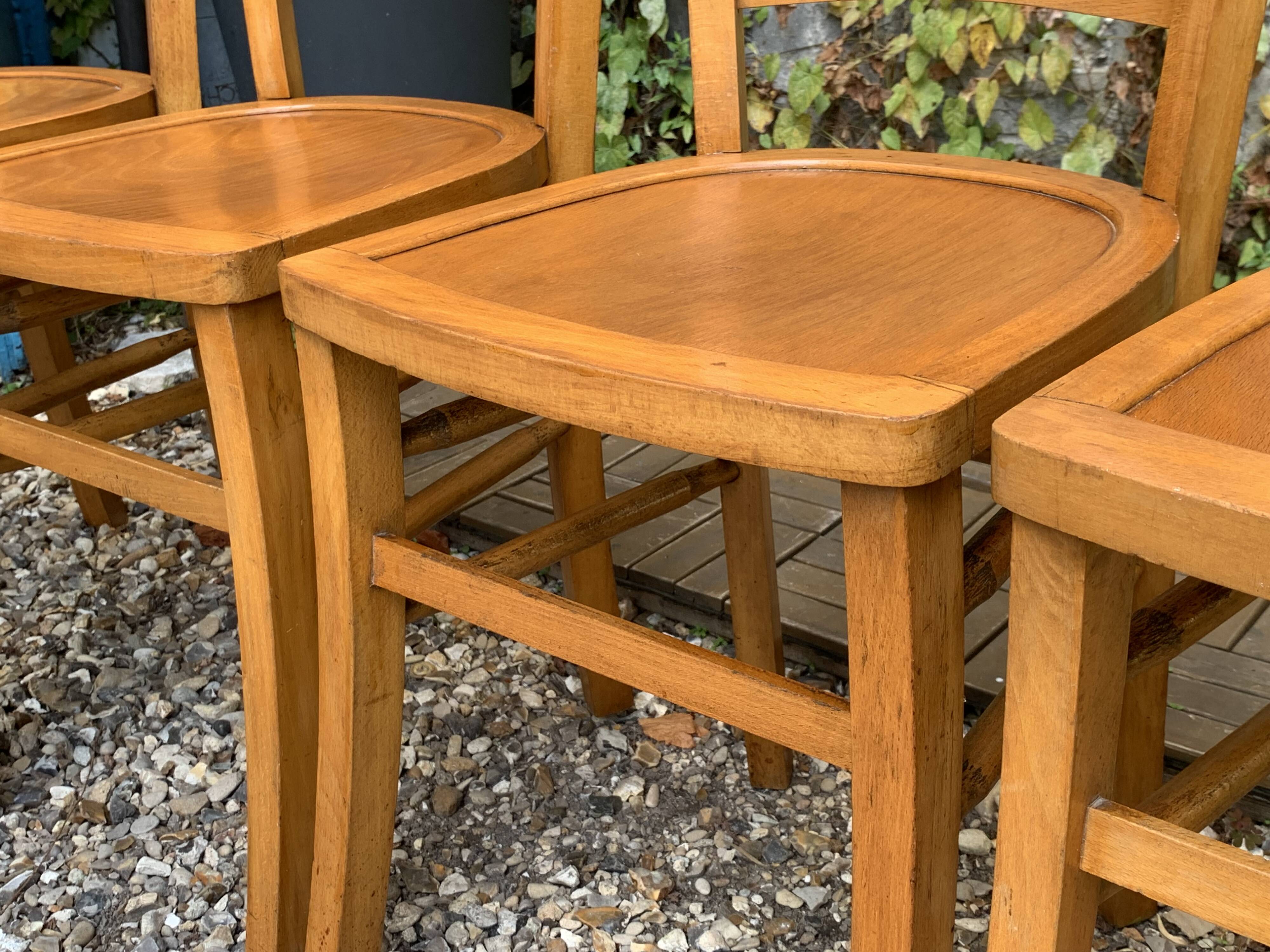 4 vintage Luterma bistro chairs 1940