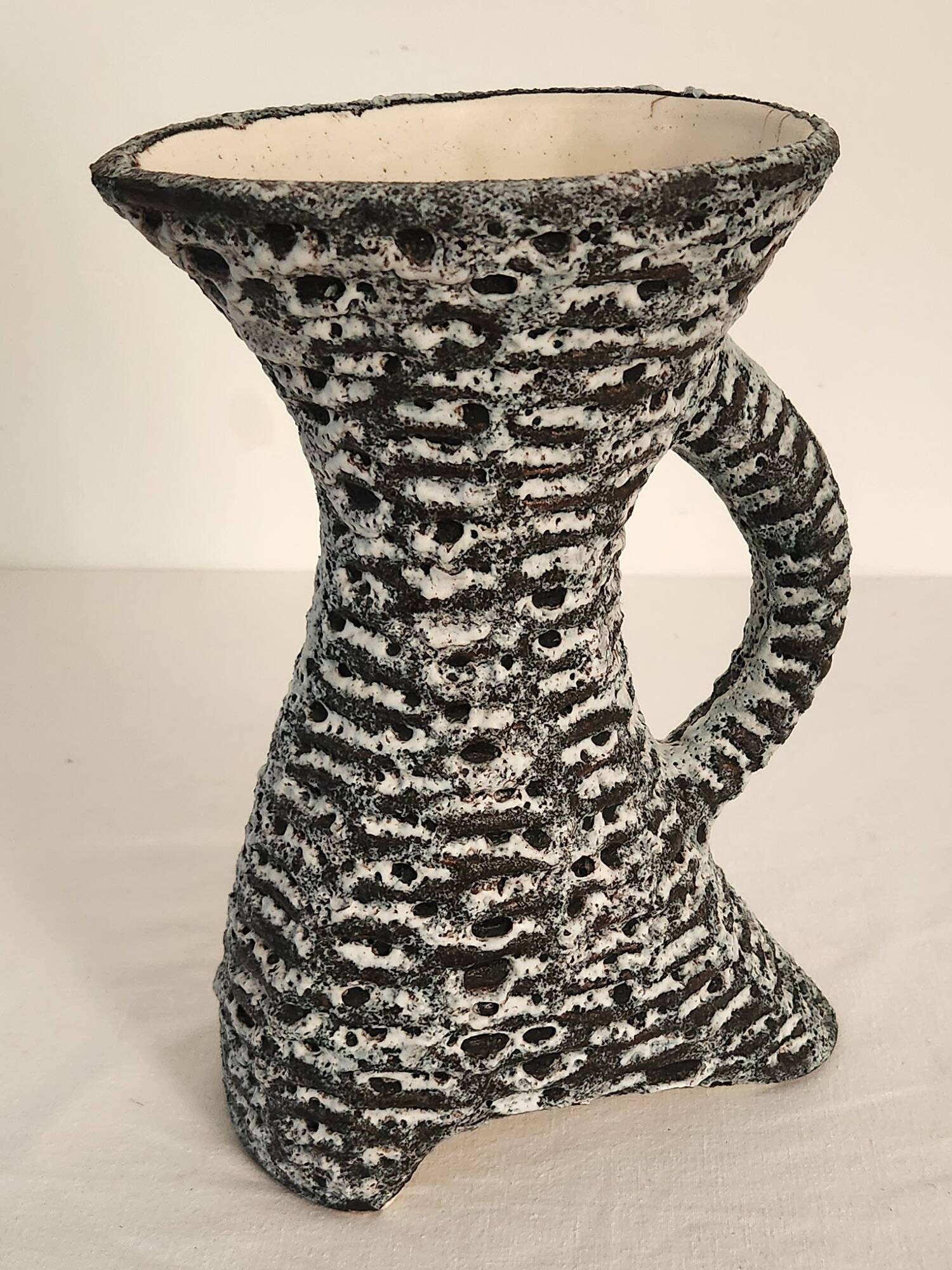 Vintage Fat Lava Ceramic Vase