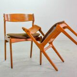 Erik Buch Danish Design Teak Dining Chairs for Oddense Maskinsnedkeri 1960s
