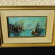Tableau marine huile sur toile  ancien signe yvonne appennini 1971 voiliers  tbe