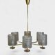 Glass and Brass Chandelier – Kalmar Design (Austria) - Circa 1960