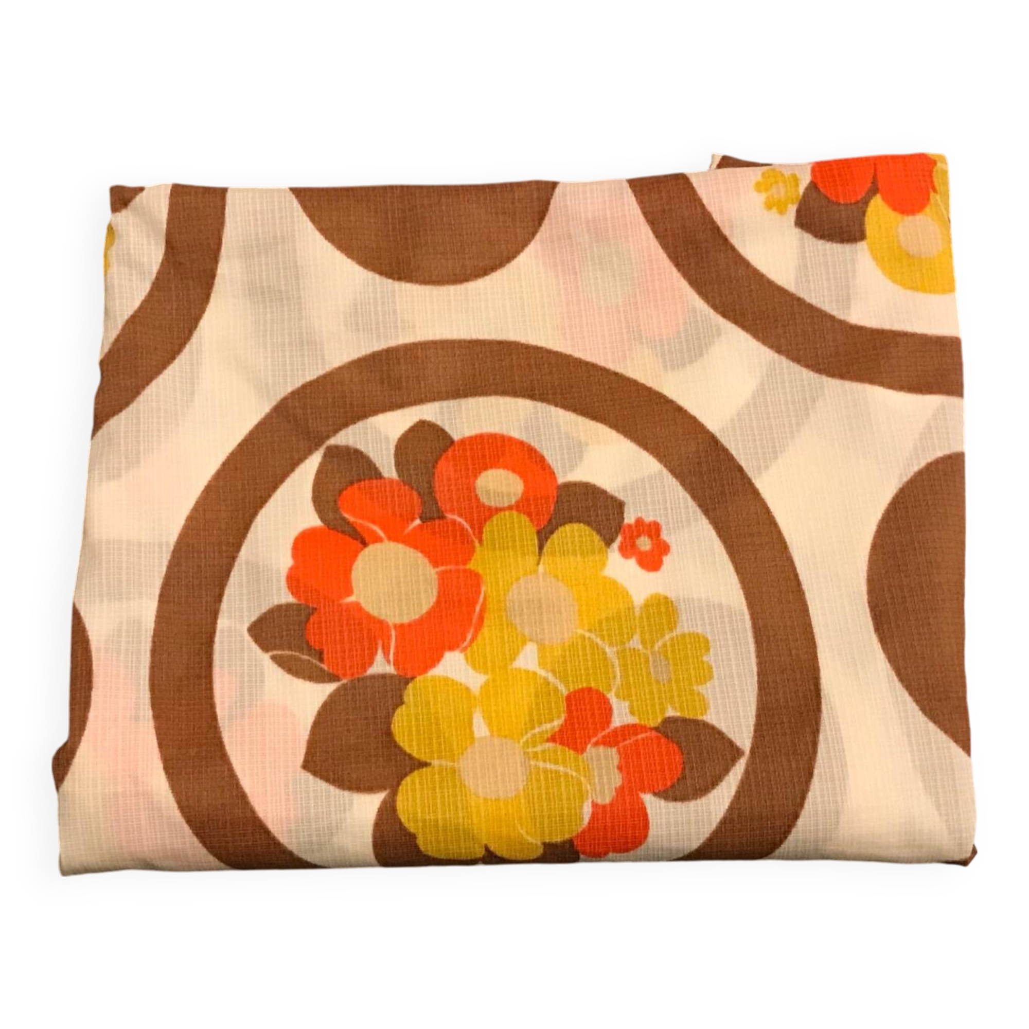 Old vintage flower tablecloth