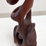 Sculpture abstraite en bois des années 1960