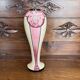 Vase Art Déco en faïence de Longwy, décor floral, 31 cm