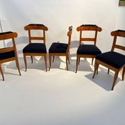 Biedermeier Chairs in Cherry Wood, Germany, 1830s, Set of 5