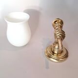 Golden brass wall light from the 1950s.