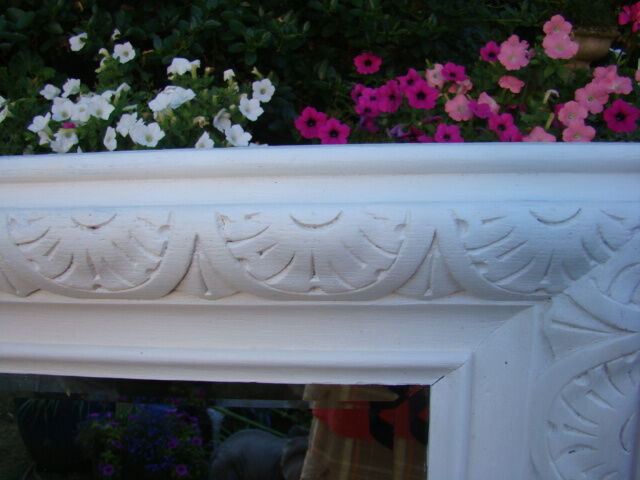 Large old bevelled mirror - 119 x 85cm