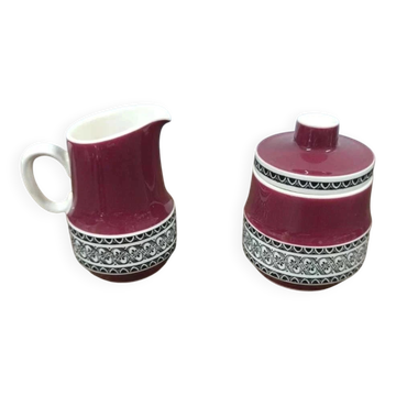 Milk jug and sugar bowl Villeroy Boch Rubin