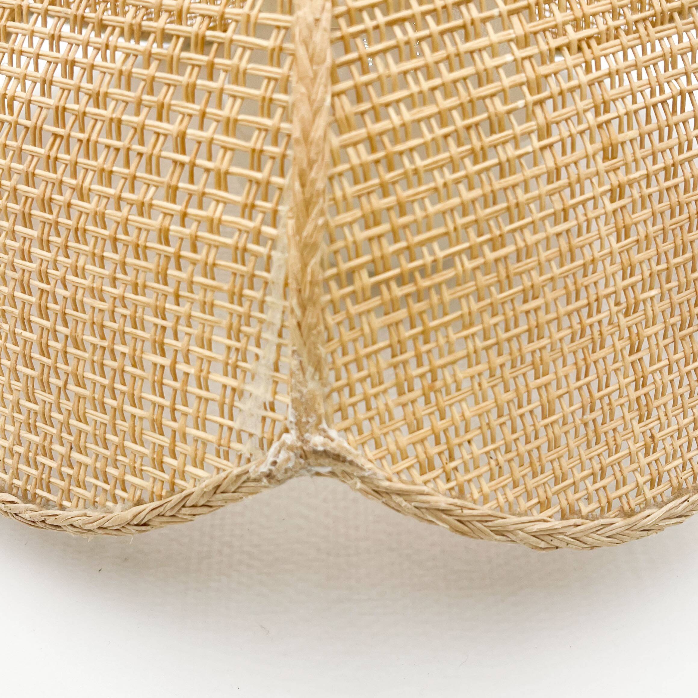 Vintage wicker flower pendant light