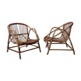 2 fauteuils rotin