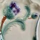 Artichoke plate Digoin in majolica faience barbotine
