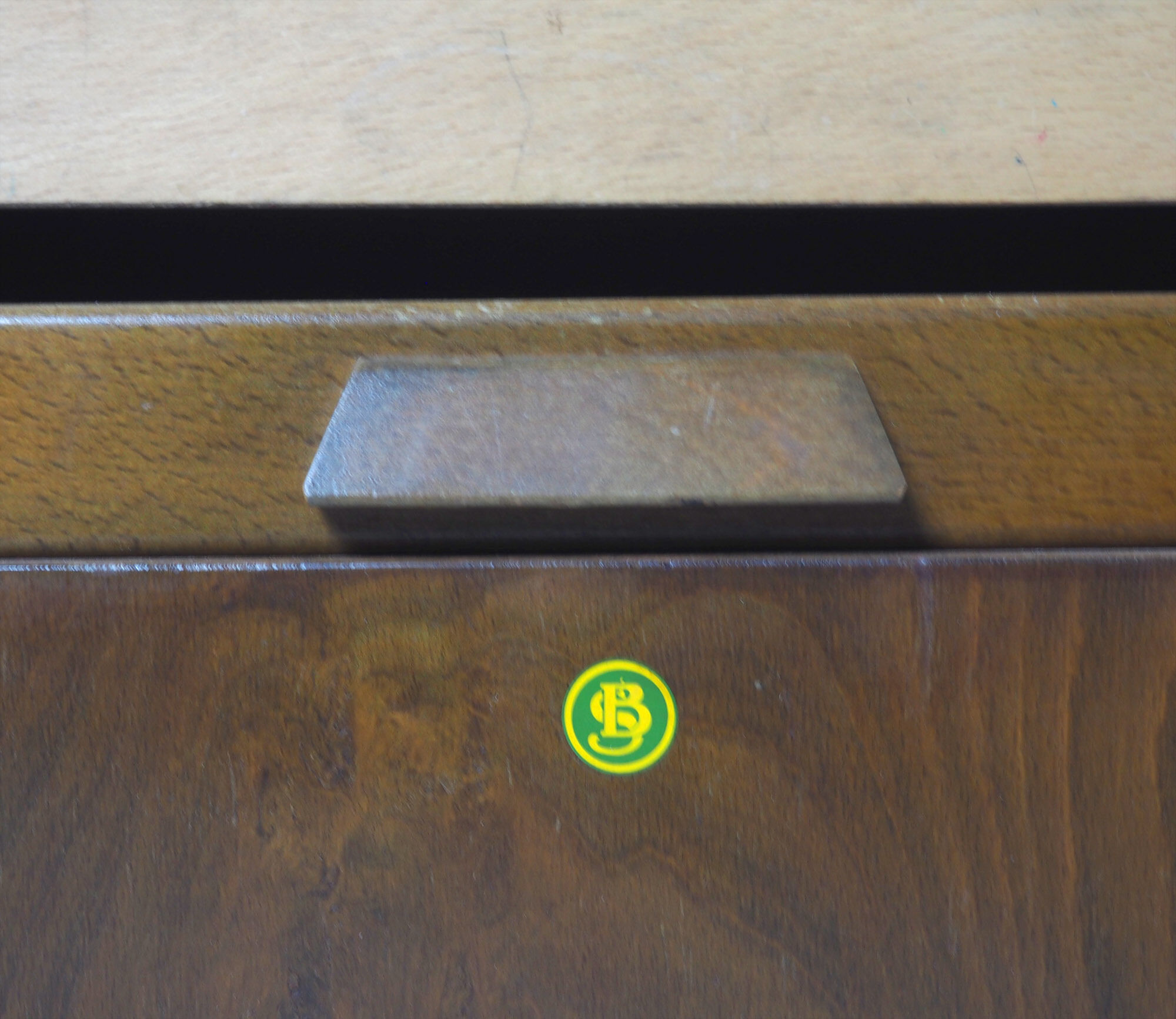 1950's wooden filing cabinet