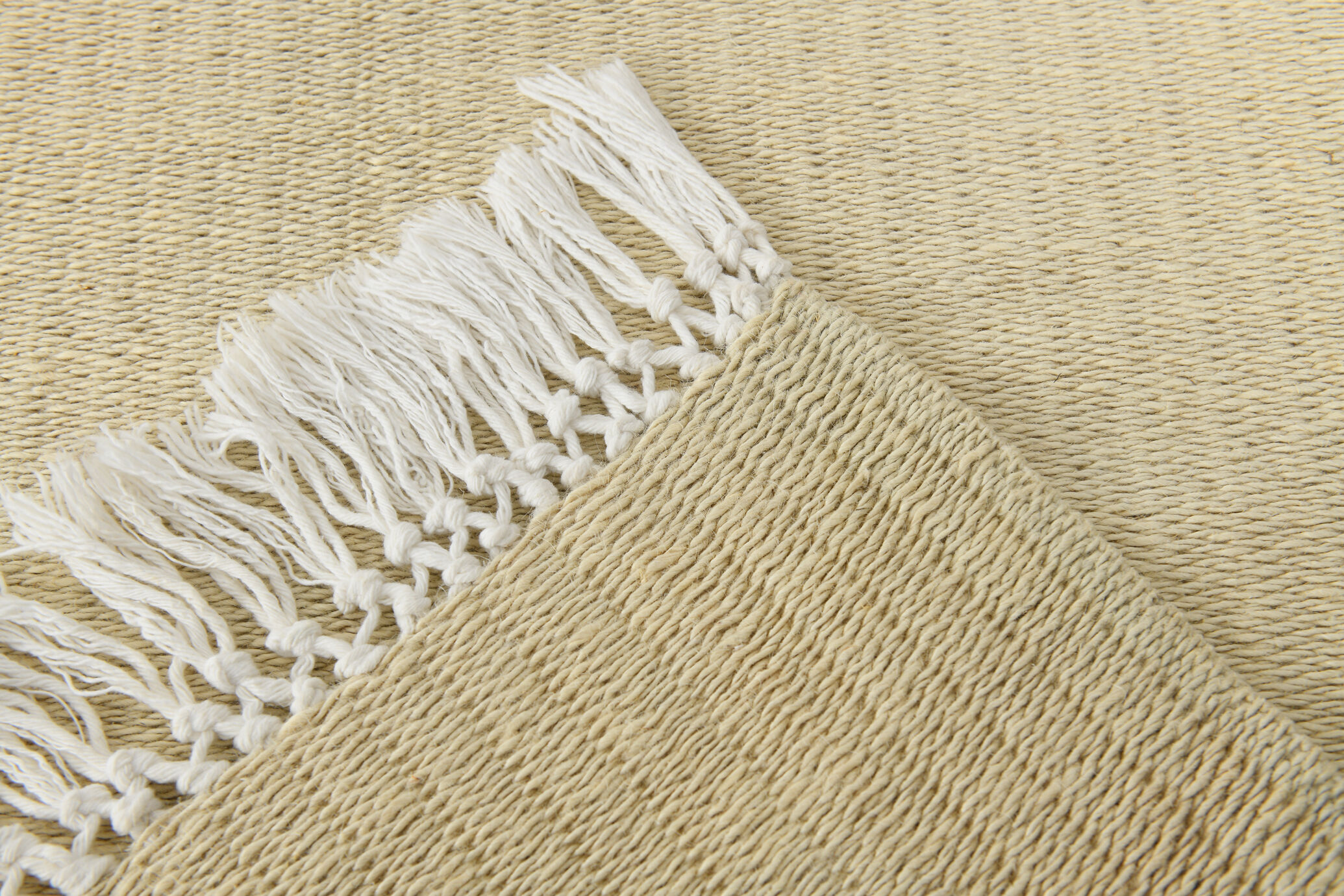 Handmade hemp runner rug 283x77 cm