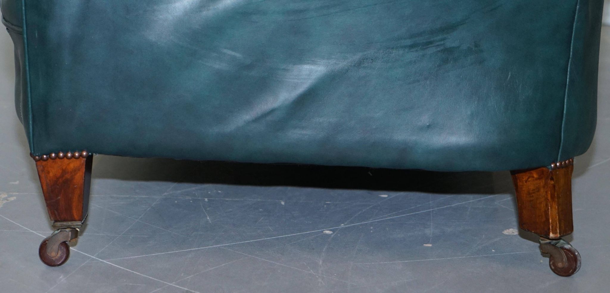 Victorian restored leather Chesterfield sofa 1890 Cornelius V Smith with springs