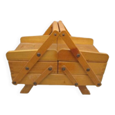 Travailleuse de table ancienne en bois