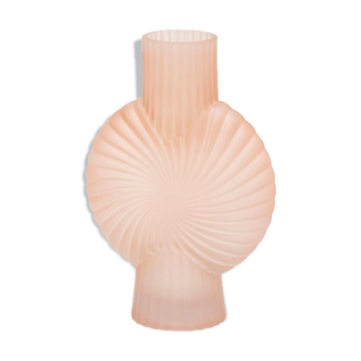 Matte powder pink glass vase 32cm