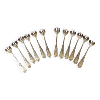 12 silver-plated oyster forks