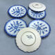 6 dessert plates with Quimper bleu décor by P.Fouillen