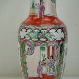 Porcelain vase with polychrome decoration - mid-20th century