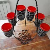 Exceptional set of orangeade from Vallauris, vintage 1950-60.