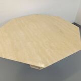 Vintage octagonal travertine dining table from the 70s 80s