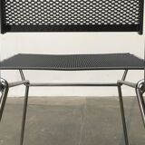 Postmodern vintage metal side chair by Rolf Rahmlow, 1980s