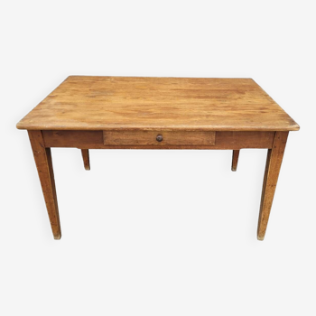 Table de Ferme rustique ancienne, un tiroir -1m25