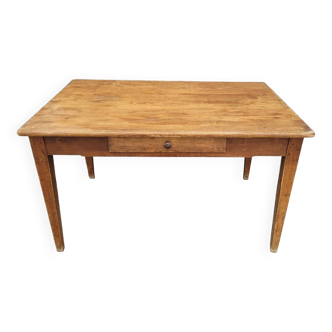 Old rustic farm table, one drawer -1m25