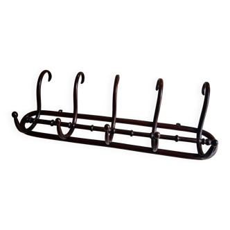 Vintage wooden wall coat rack