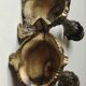 Pair of Antique Flambeaux Candlesticks/Baroque Style, Rocaille. In gilded bronze. 19th century
