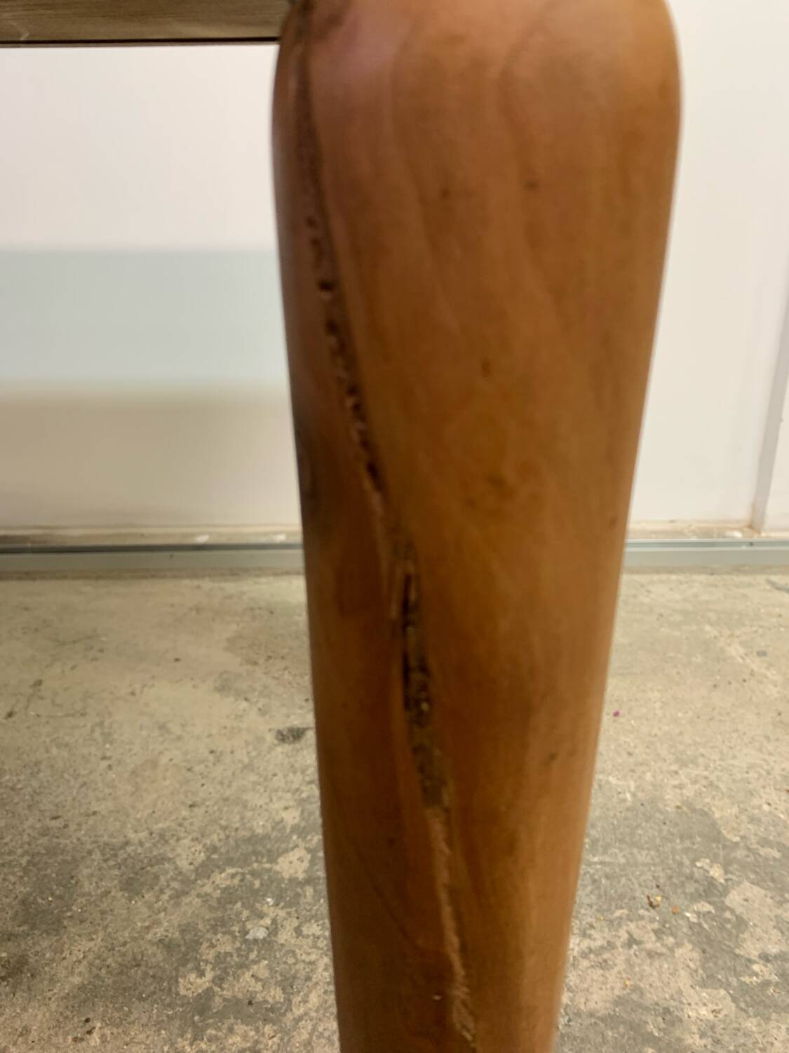 Old walnut farm table with pulls