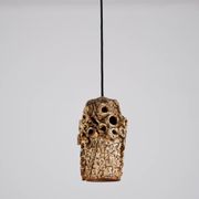 Sculptural ceramic pendant lamps by Bodil Marie Nielsen