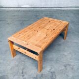 Scandinavian Modern Design Solid Pine Coffee Table, 1970s