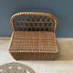 Vintage rattan bench toy chest