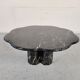 Black marble "cloud" coffee table, 70s/80s