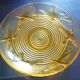 Cup, art deco centerpiece, 1930, pressed glass, molded, signed A.Miguel, albatross