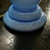 Lampe de table ancienne signée en opaline 1930 Art déco
