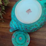 Vintage Min Shou Porcelain teapot turquoise